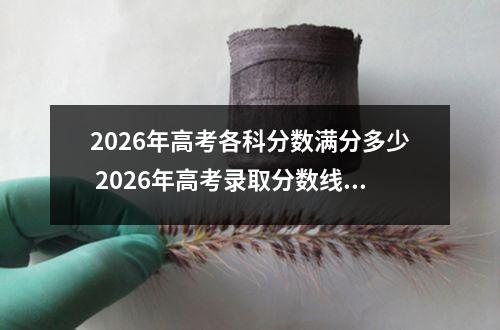 2026年高考各科分数满分多少 2026年高考录取分数线预测