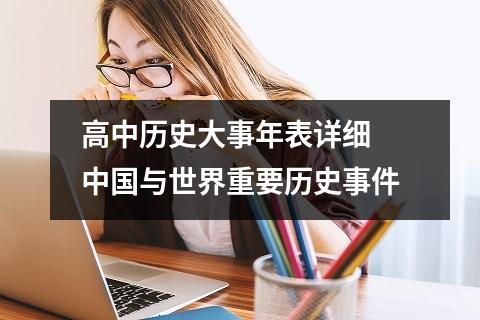 高中历史大事年表详细 中国与世界重要历史事件