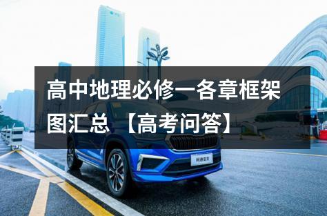 高中地理必修一各章框架图汇总 【高考问答】