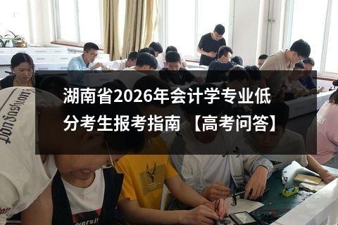 湖南省2026年会计学专业低分考生报考指南 【高考问答】