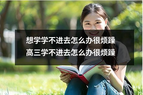 想学学不进去怎么办很烦躁 高三学不进去怎么办很烦躁