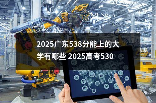 2025广东538分能上的大学有哪些 2025高考530