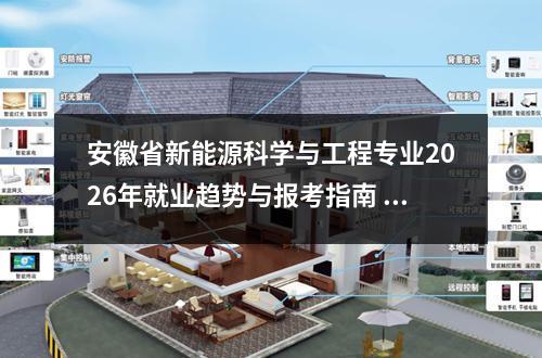 安徽省新能源科学与工程专业2026年就业趋势与报考指南 【高考问答】