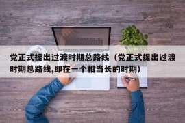 党正式提出过渡时期总路线（党正式提出过渡时期总路线,即在一个相当长的时期）