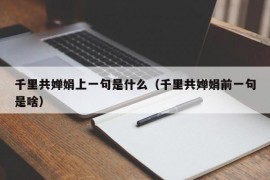 千里共婵娟上一句是什么（千里共婵娟前一句是啥）