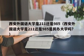 西安外国语大学是211还是985（西安外国语大学是211还是985是民办大学吗?）