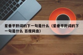 星垂平野阔的下一句是什么（星垂平野阔的下一句是什么 百度网盘）