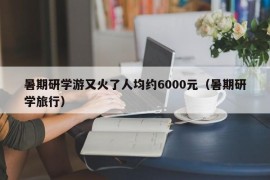 暑期研学游又火了人均约6000元（暑期研学旅行）