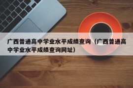 广西普通高中学业水平成绩查询（广西普通高中学业水平成绩查询网址）