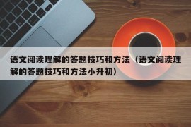 语文阅读理解的答题技巧和方法（语文阅读理解的答题技巧和方法小升初）