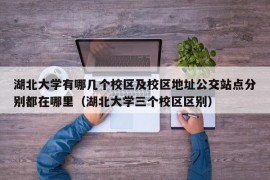 湖北大学有哪几个校区及校区地址公交站点分别都在哪里（湖北大学三个校区区别）