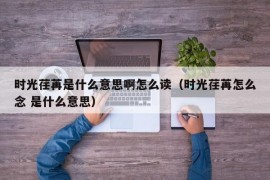 时光荏苒是什么意思啊怎么读（时光荏苒怎么念 是什么意思）