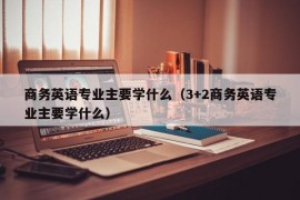 商务英语专业主要学什么（3+2商务英语专业主要学什么）