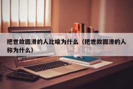 把世故圆滑的人比喻为什么（把世故圆滑的人称为什么）