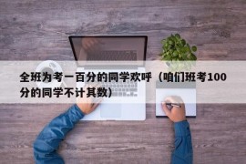 全班为考一百分的同学欢呼（咱们班考100分的同学不计其数）