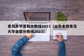 青岛大学录取分数线2023（山东本地青岛大学录取分数线2023）