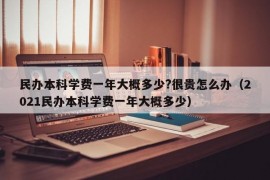 民办本科学费一年大概多少?很贵怎么办（2021民办本科学费一年大概多少）