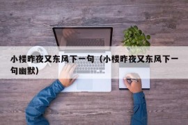 小楼昨夜又东风下一句（小楼昨夜又东风下一句幽默）